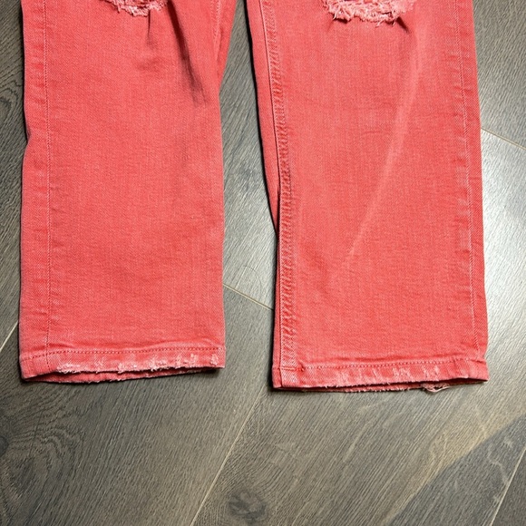 Pilcro and Letterpress High Rise Slim Distressed Jeans Coral - Picture 10 of 14